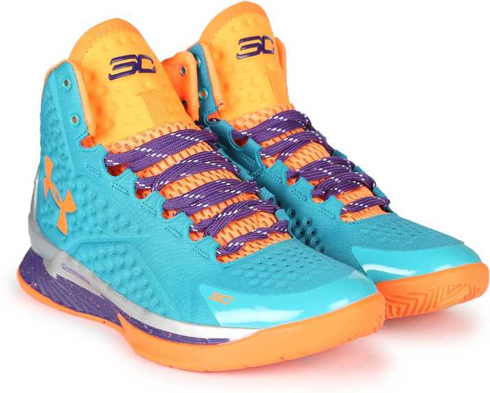 under armour blue orange shoes