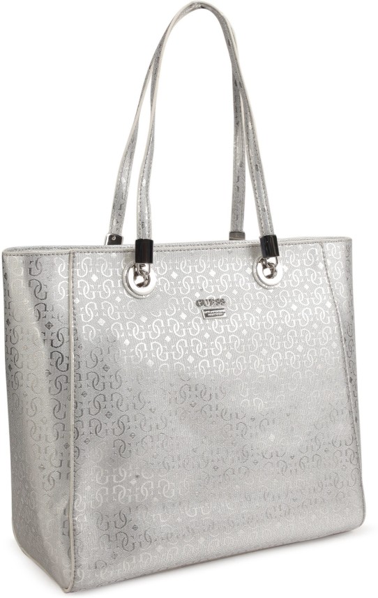 silver guess bag