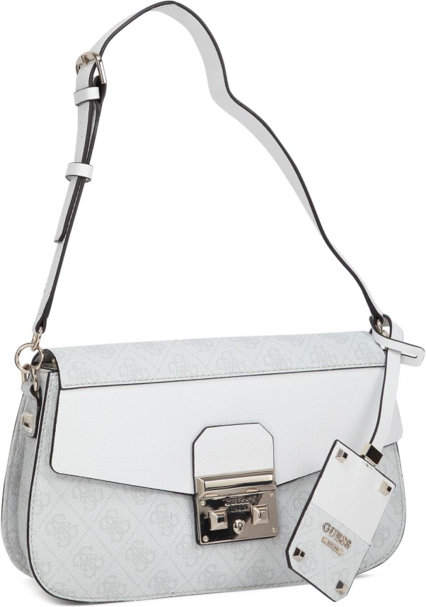 guess white sling bag