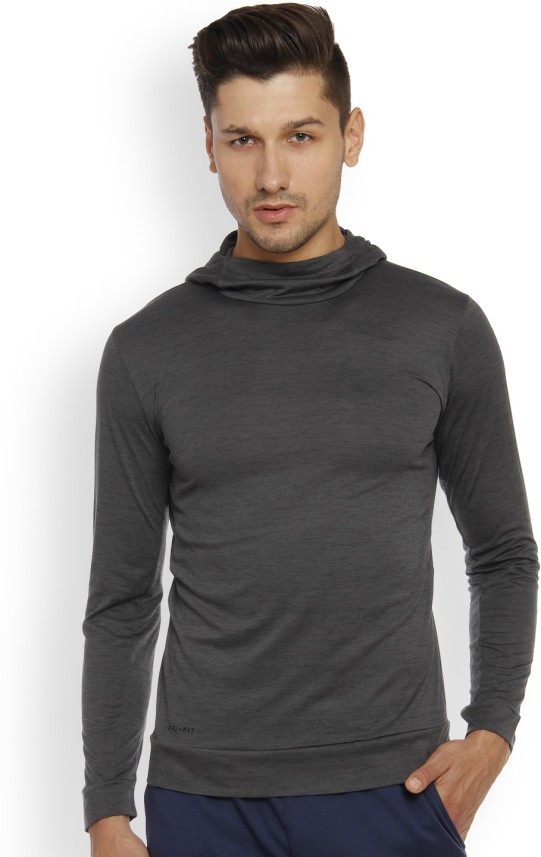 nike full sleeve solid men's sweatshirt