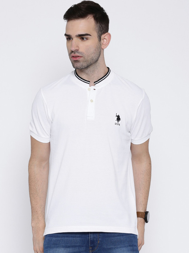 polo t shirts for men white