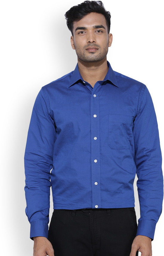 ARROW Men Solid Casual Dark Blue Shirt 