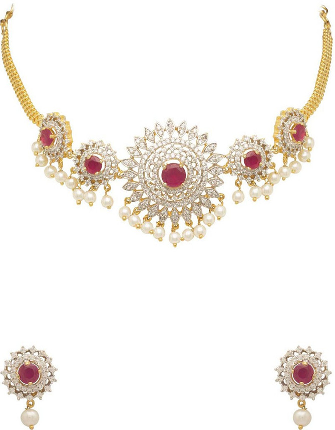 Voylla Spectacular Choker Necklace Set 