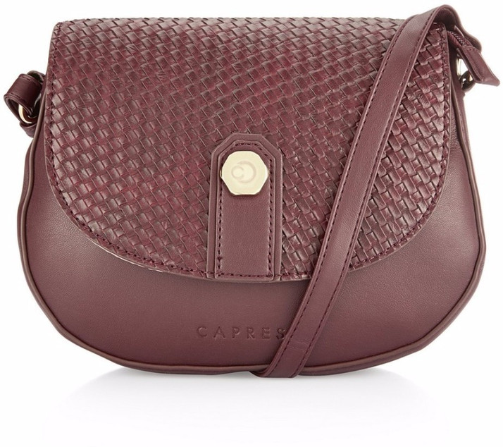 caprese maroon sling bag