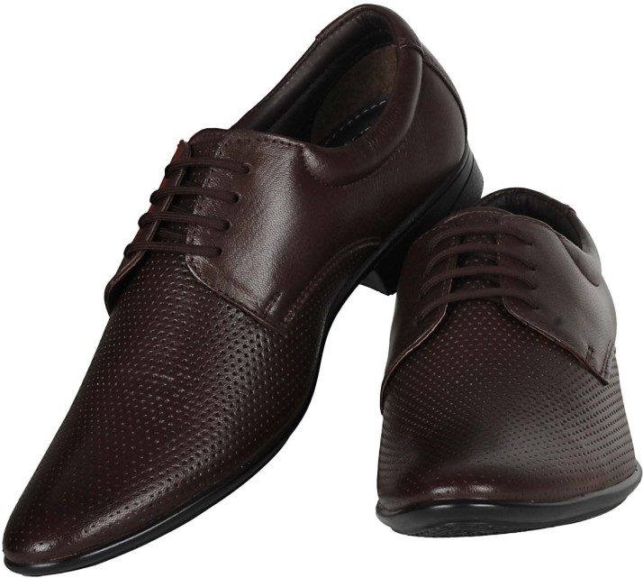 Genuine Leather Formal Shoes Lace Up 