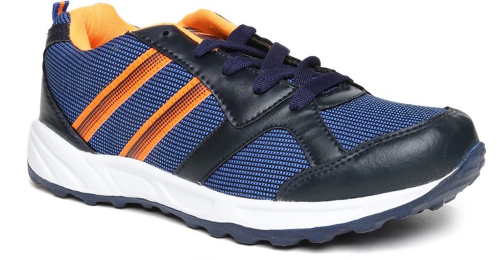 blue-orange sports sneakers 