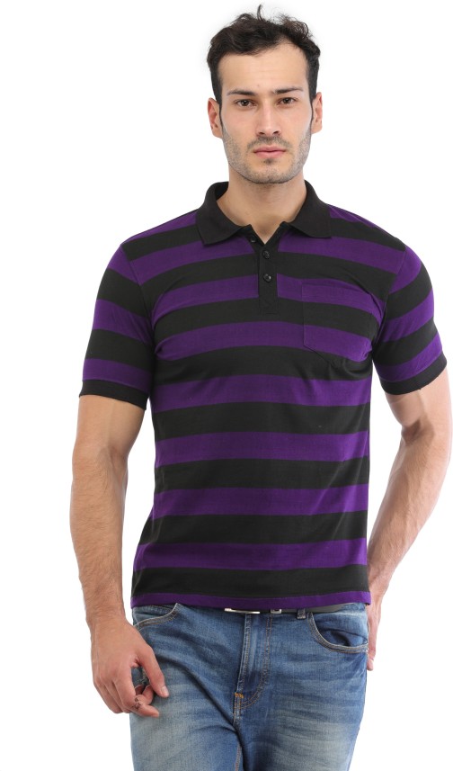 black and purple polo t shirt