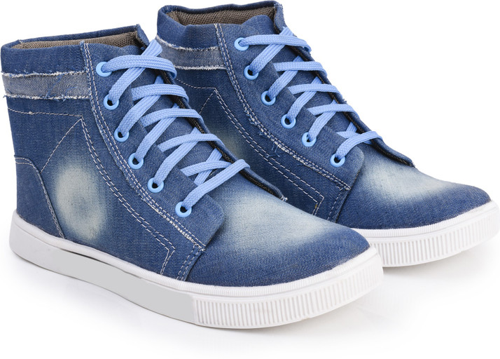 high ankle canvas shoes