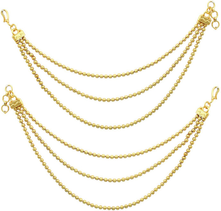 Buy Orniza Golden Traditional Ear Chain 