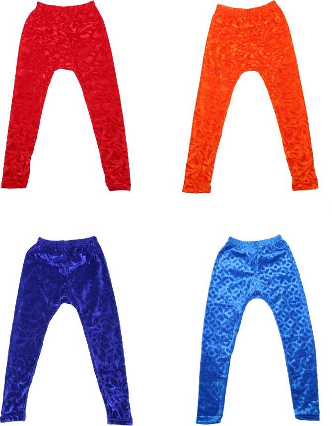 Indistar Kids Embossed Multicolor Leggings Combo Pack of 3 Indistar Kids Embossed Multicolor Leggings Combo Pack of 3