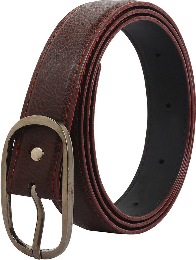 maroon designer belt