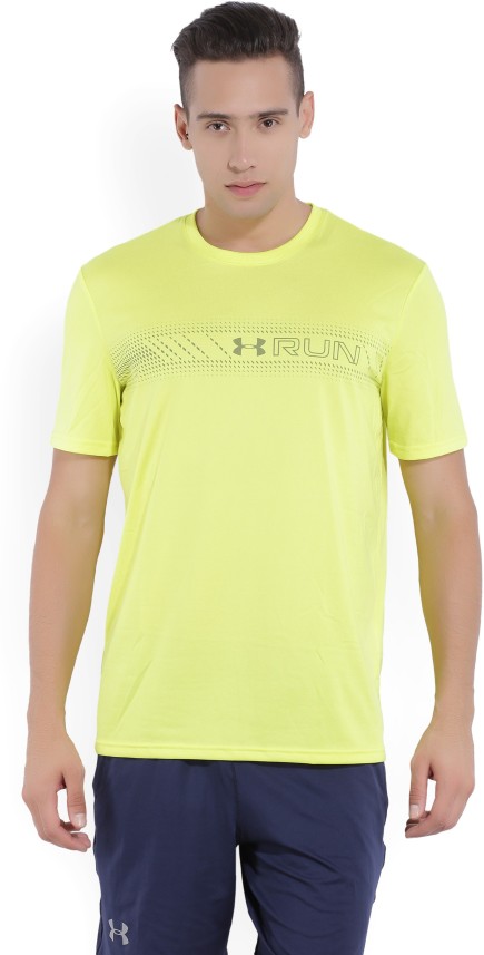 yellow under armor shirt