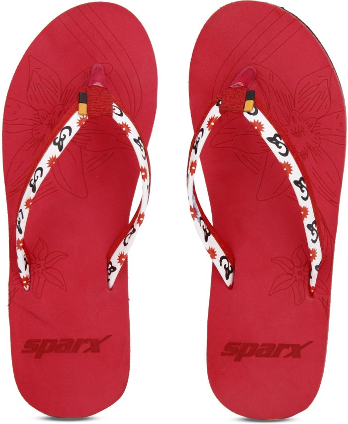 sparx slippers red colour