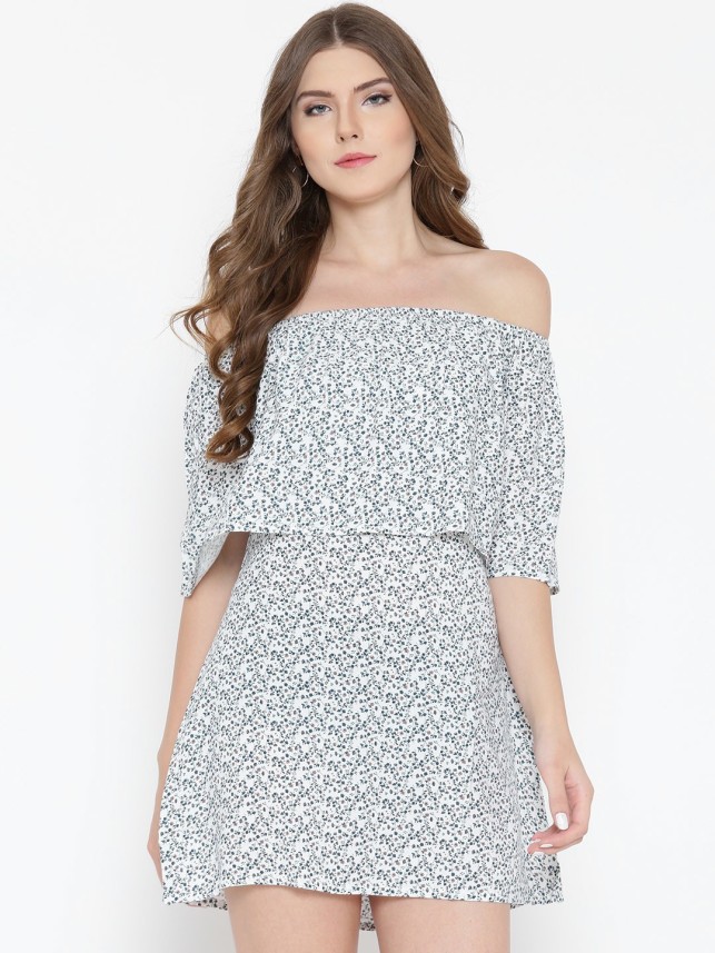 flipkart white dress