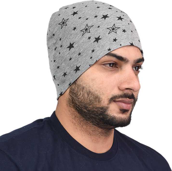 Shaun Printed Skull Cap Cap Buy Grey Shaun Printed Skull Cap Cap