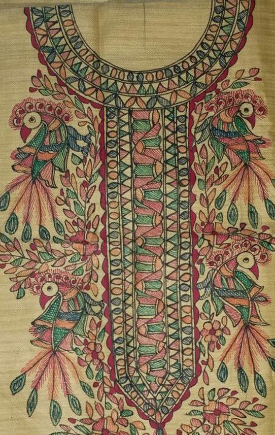 madhubani painting design on kurti