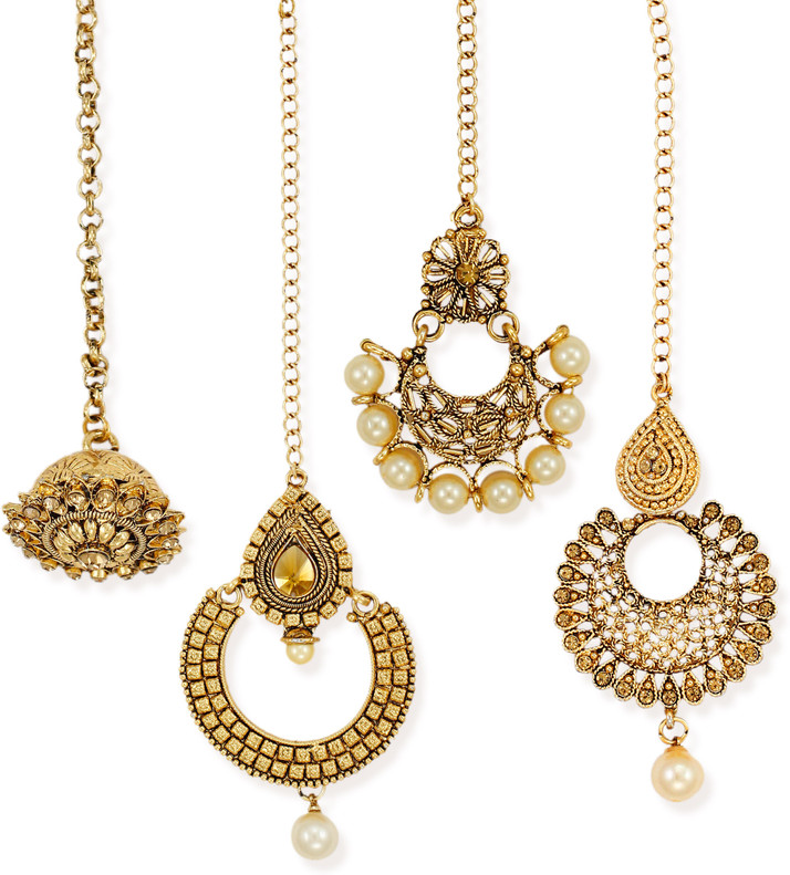 earrings with maang tikka flipkart