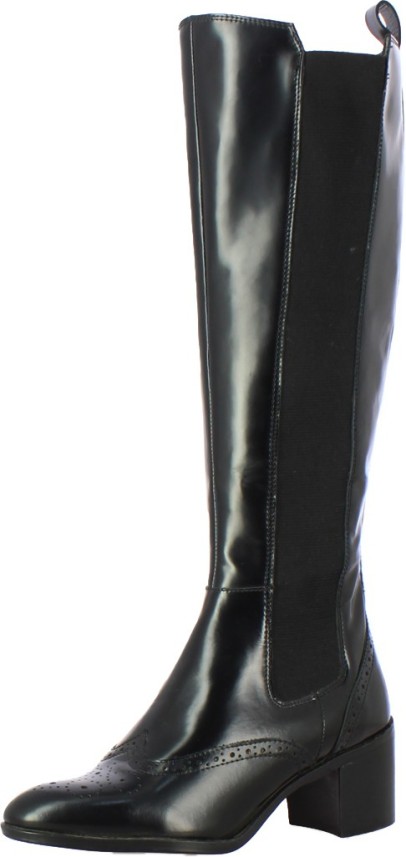 leather long boots