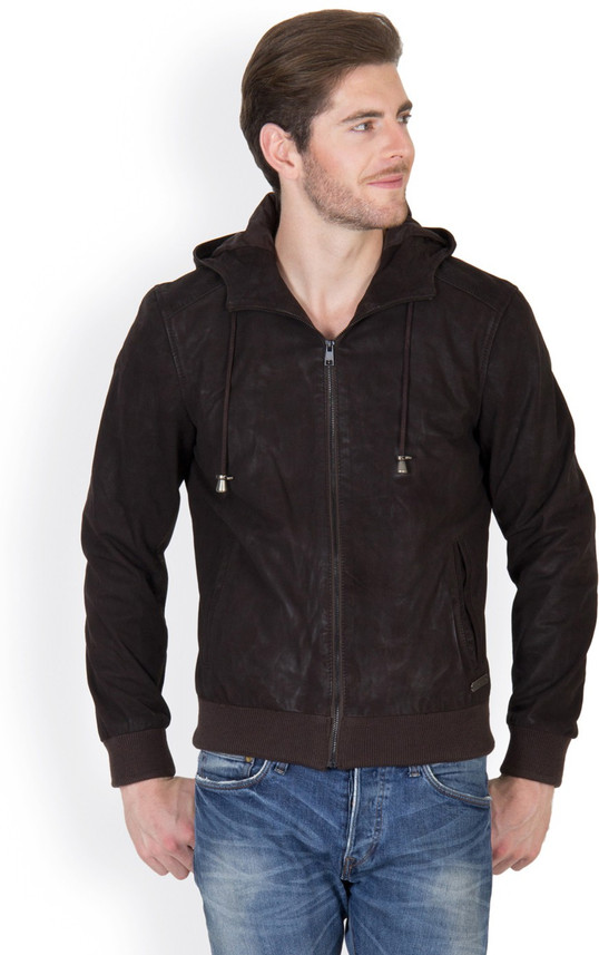 justanned leather jacket