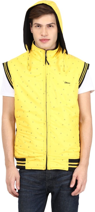 yellow half sleeve jacket