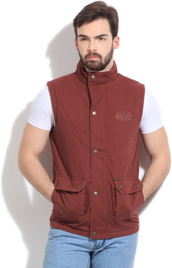 Pepe Jeans Sleeveless Solid Men Jacket 