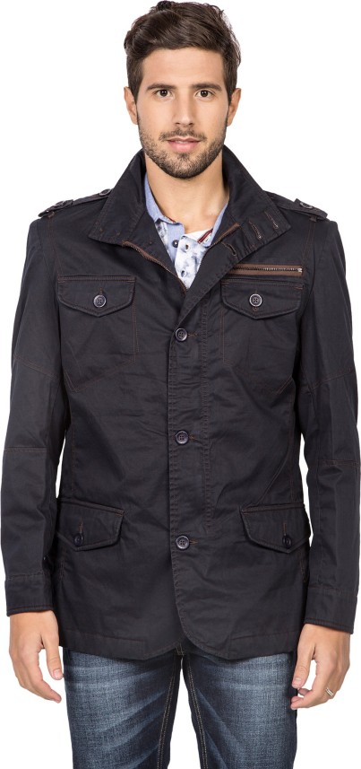 spykar full sleeve solid men's jacket