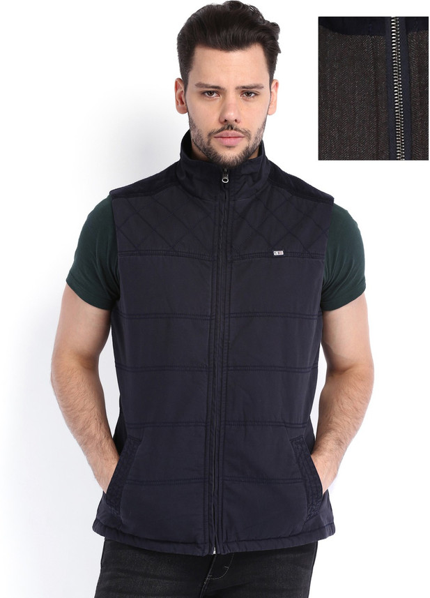 sleeveless reversible jacket