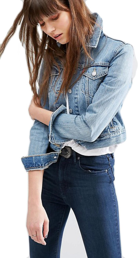 ladies navy denim jacket