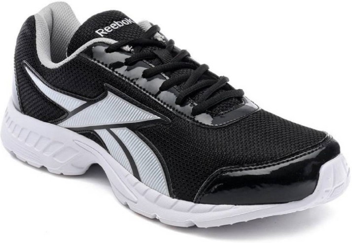 reebok black running sports shoes