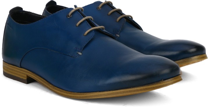 clarks blue shoes mens