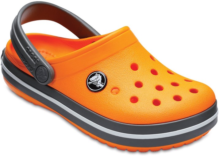 kids orange crocs