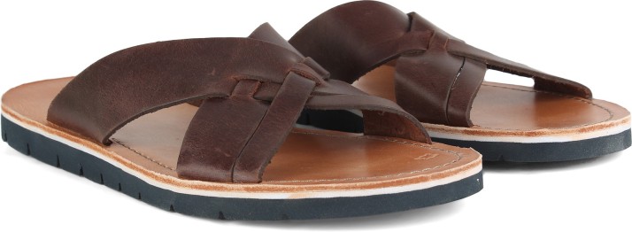 clarks men's wirrel beat leather sandals and floaters