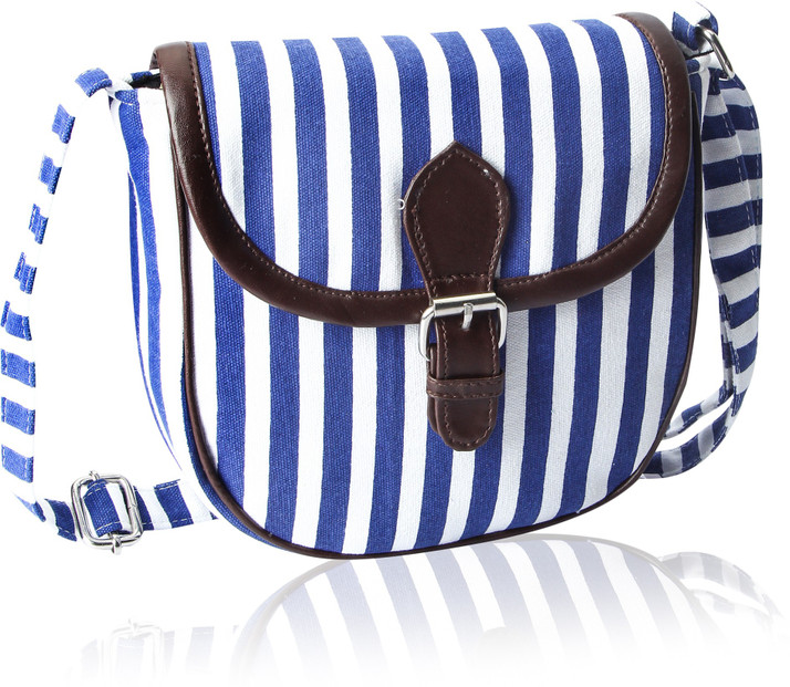 striped sling bag