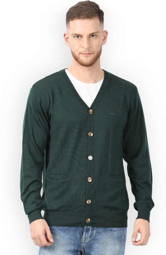 forest green cardigan mens