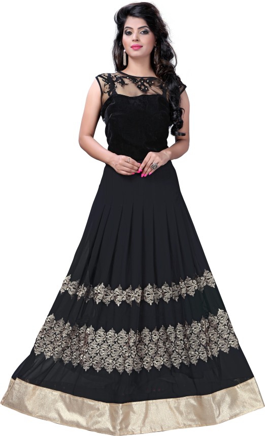 flipkart black gown