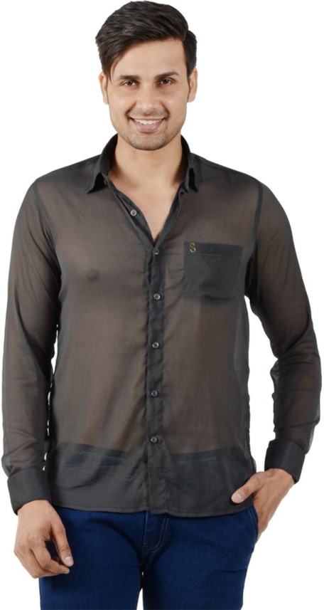 grey shirt outfit men