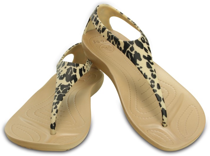 leopard print croc sandals