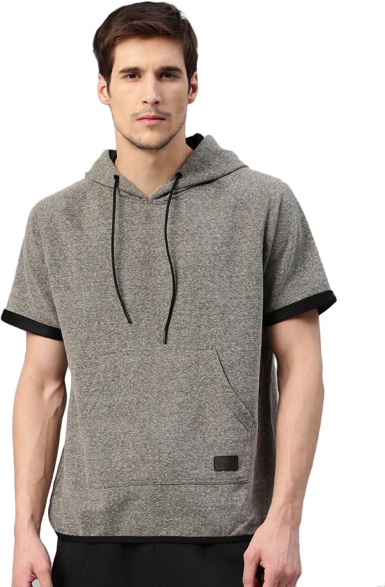 half sleeve hoodie mens