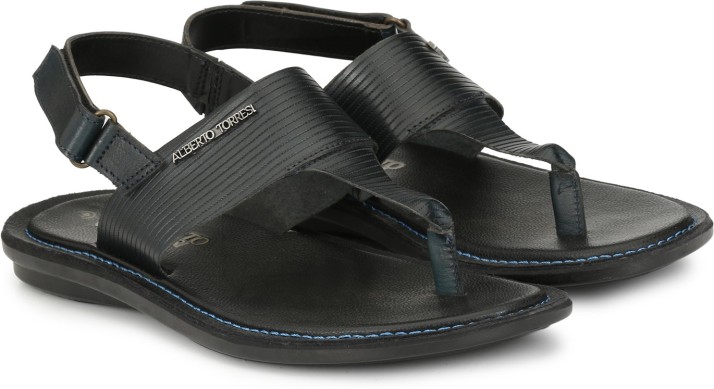 Alberto Torresi Men Black Sandals - Buy 