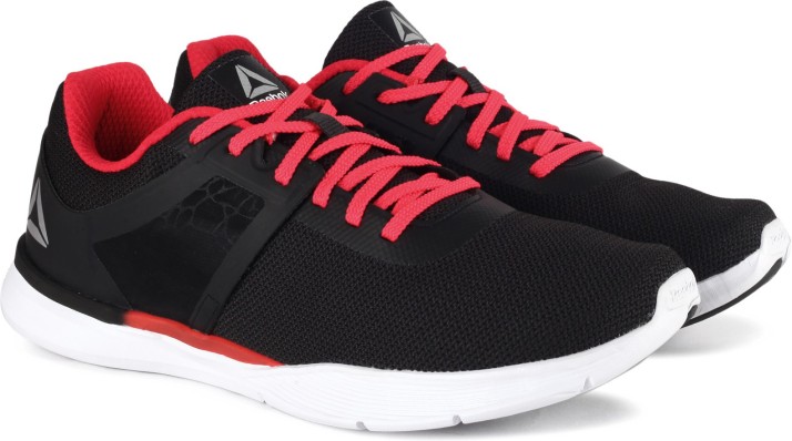 reebok red and black shoes
