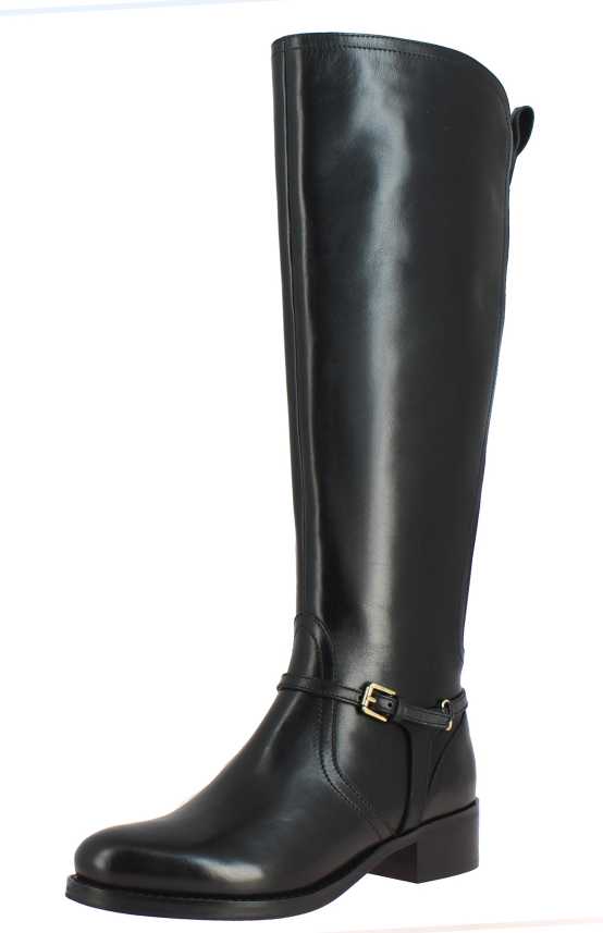 Saint G Womens Boots Black Leather Long Boots For Womens Knee