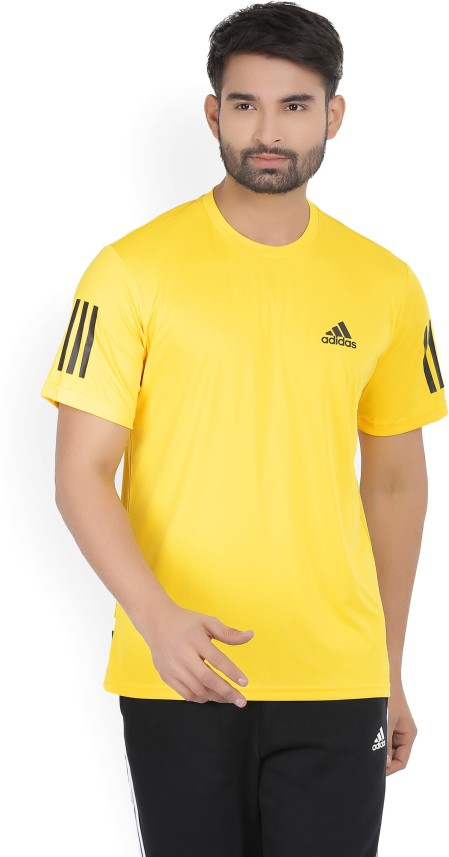 black and yellow adidas t shirt