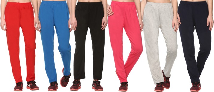 black pink track pants