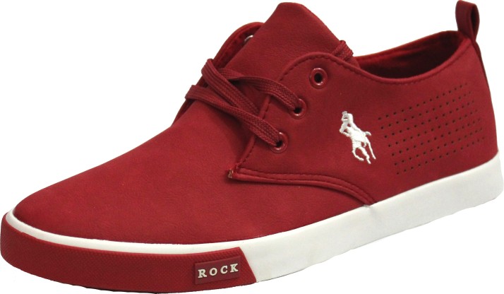 Rock Shoes Men's Red Sneakers For Men 