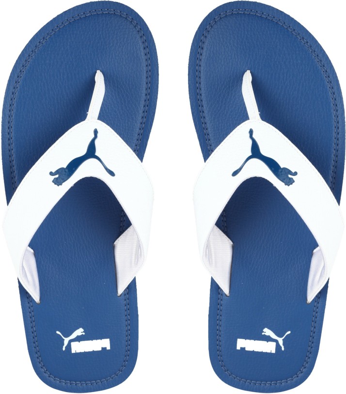 puma slippers blue