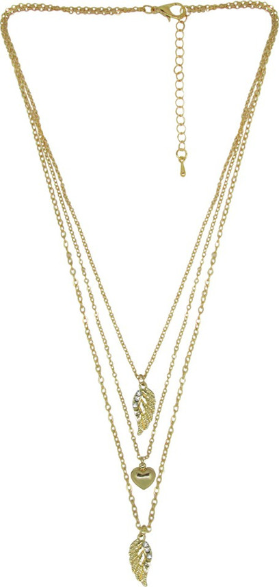 Jewelz 3 Layer Golden Chain Necklace 