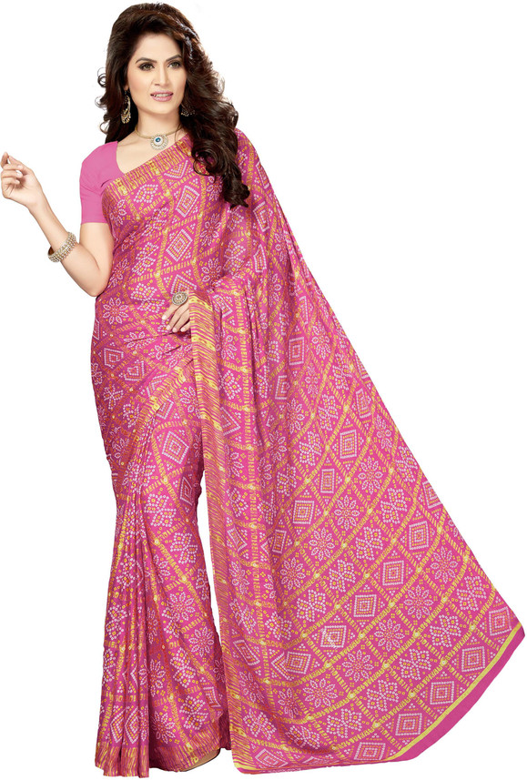 poly crepe saree