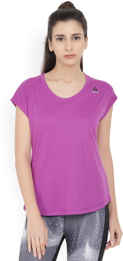 purple reebok shirt