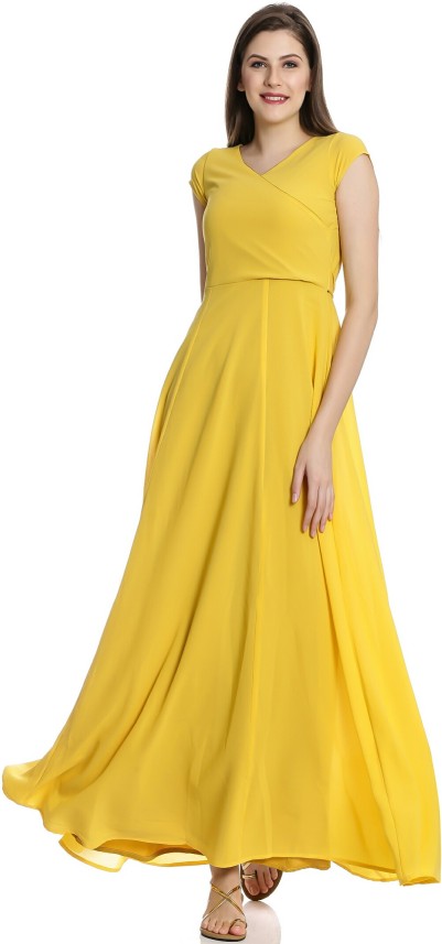 yellow gown flipkart