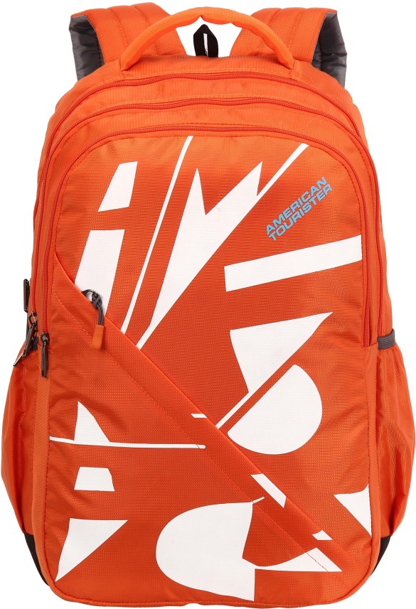 american tourister orange backpack